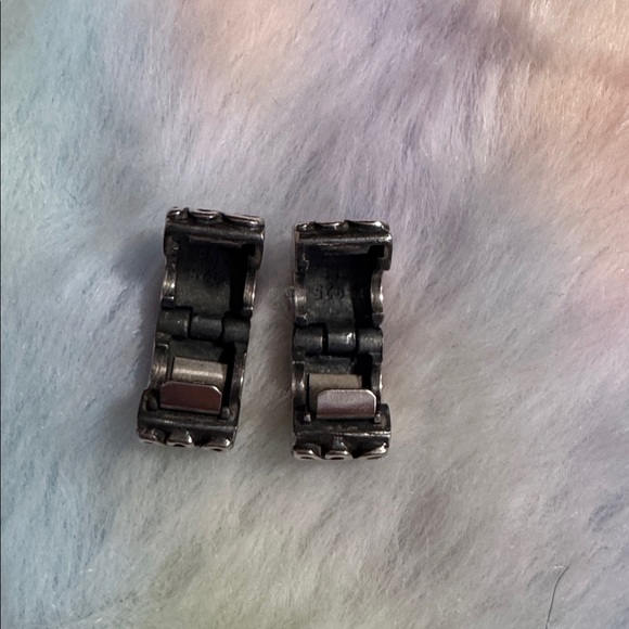 Pandora sterling silver swirl clip set - Picture 2 of 8